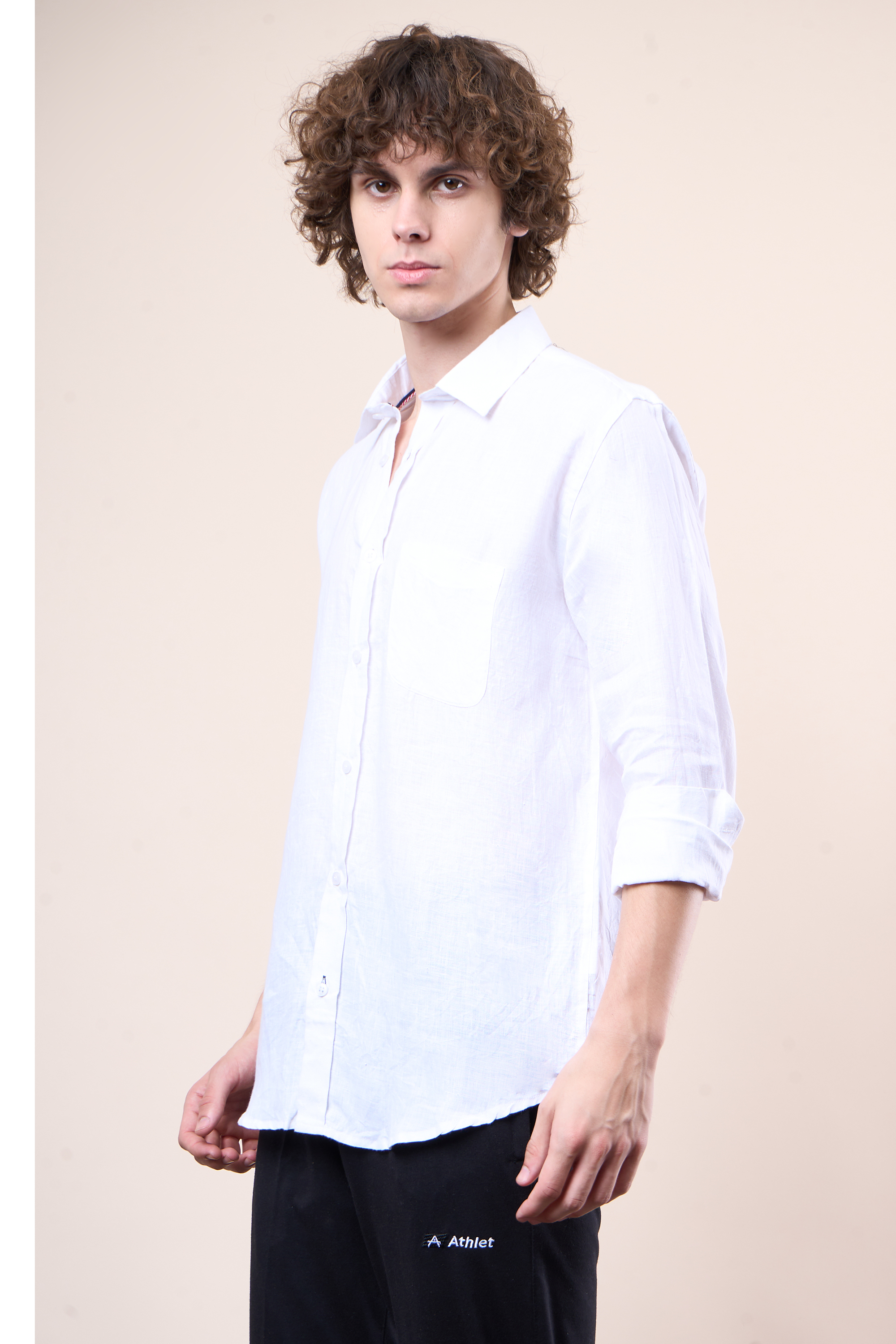 men’s elephant print pure cotton shirt front view for relaxed summer wear